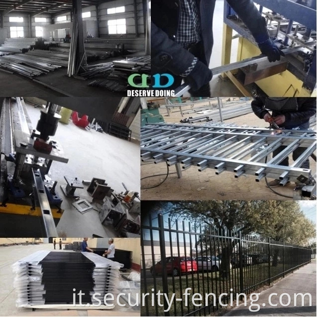 Polvera in bambù imitazione in acciaio barra in acciaio allineato e stelo inferiore saldatura casuale saldatura in metallo pannello tubolare recinzione in ferro battuto per il giardino da parete villa